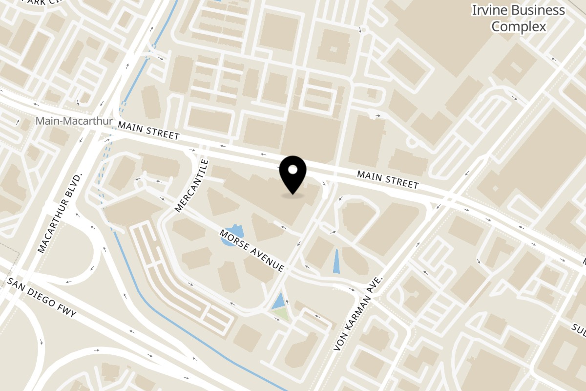 Map showing the location of The Trough Irvine on 2000 Main St Ste 400 in Irvine